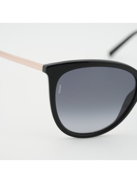 M Missoni MMI 0119/S 0807 9O Sunglasses Black/Gold Cat Eye Frame, Grey Lenses main image 6